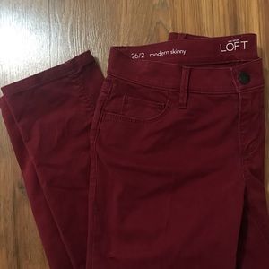 Maroon Pants - Ann Taylor Loft